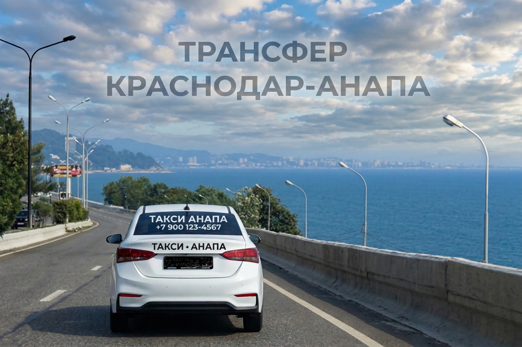 Индивидуальный трансфер и такси Краснодар — Анапа - Изображение